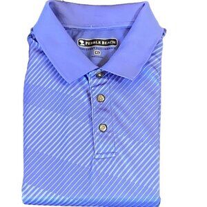 Mens Pebble Beach Dry Luxe Performance Short Sleeve Golf Polo Shirt XL #124P